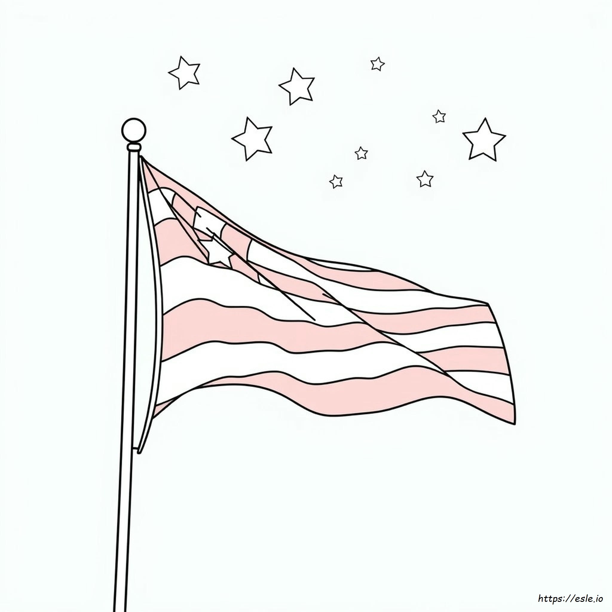 4Th Of July Flag Coloring Page