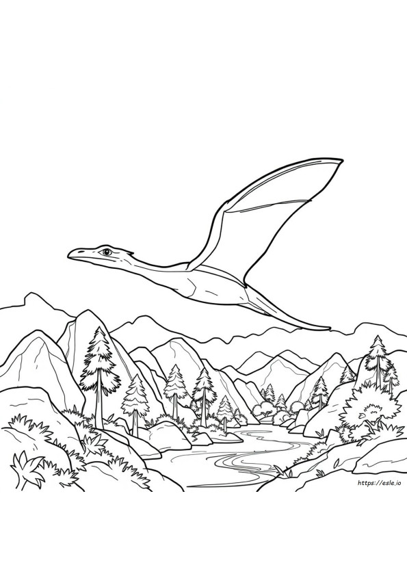 Pteranodon Para Colorear