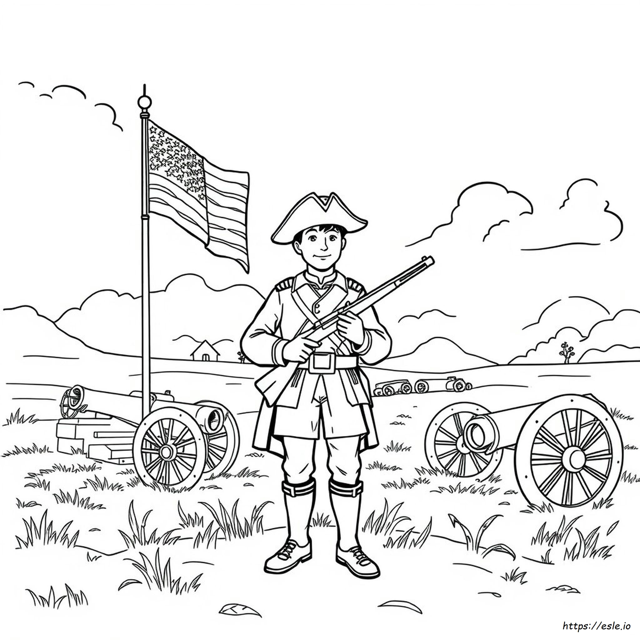 American Revolutionary War Coloring Pages