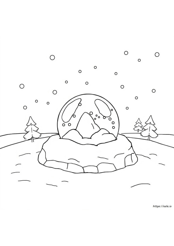 Palla Di Neve Da Colorare