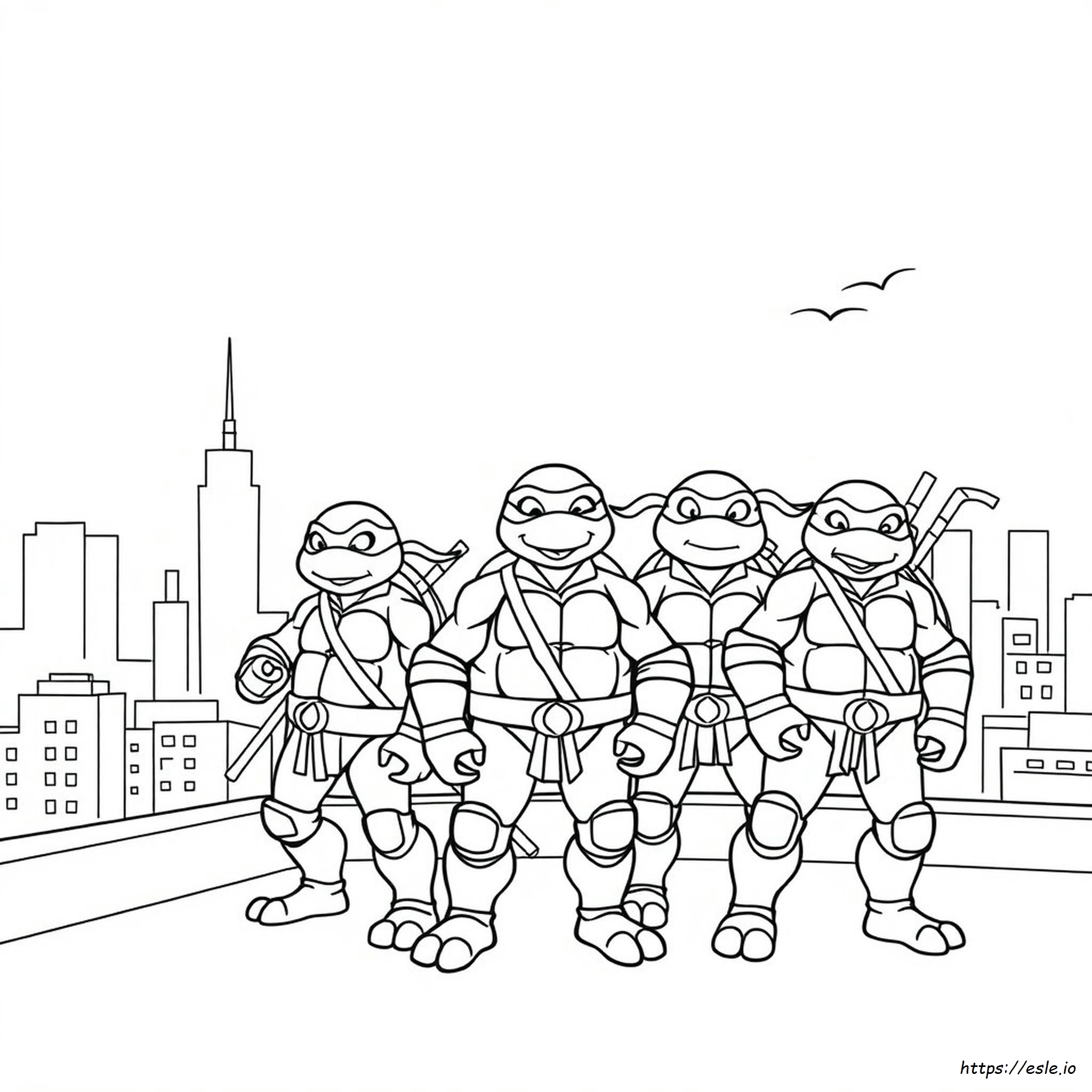 Teenage Mutant Ninja Turtles Coloring Pages Free
