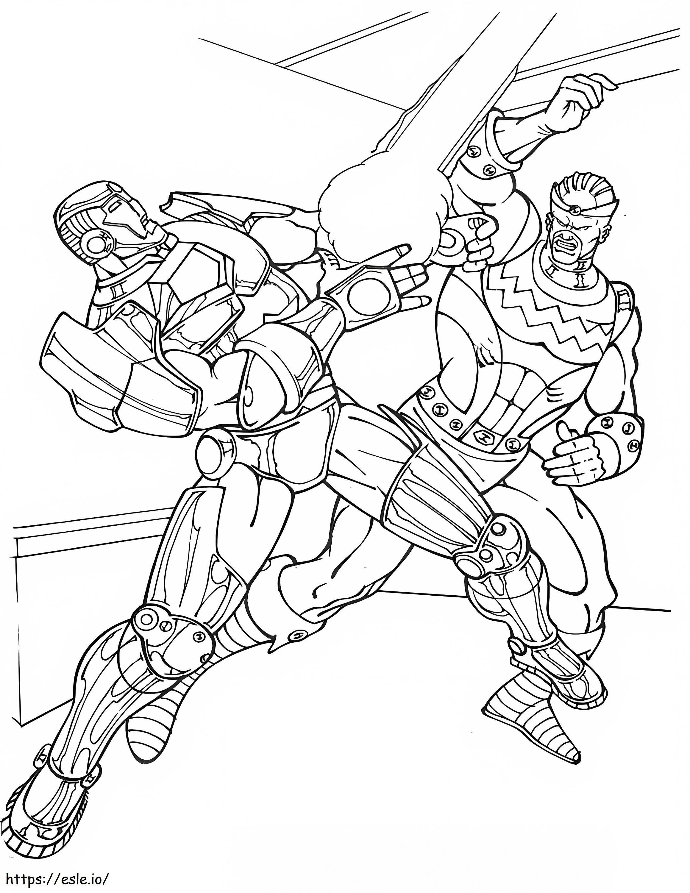 Iron Man And Villain coloring page