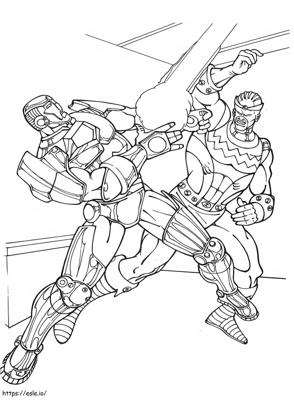 Iron Man And Villain coloring page