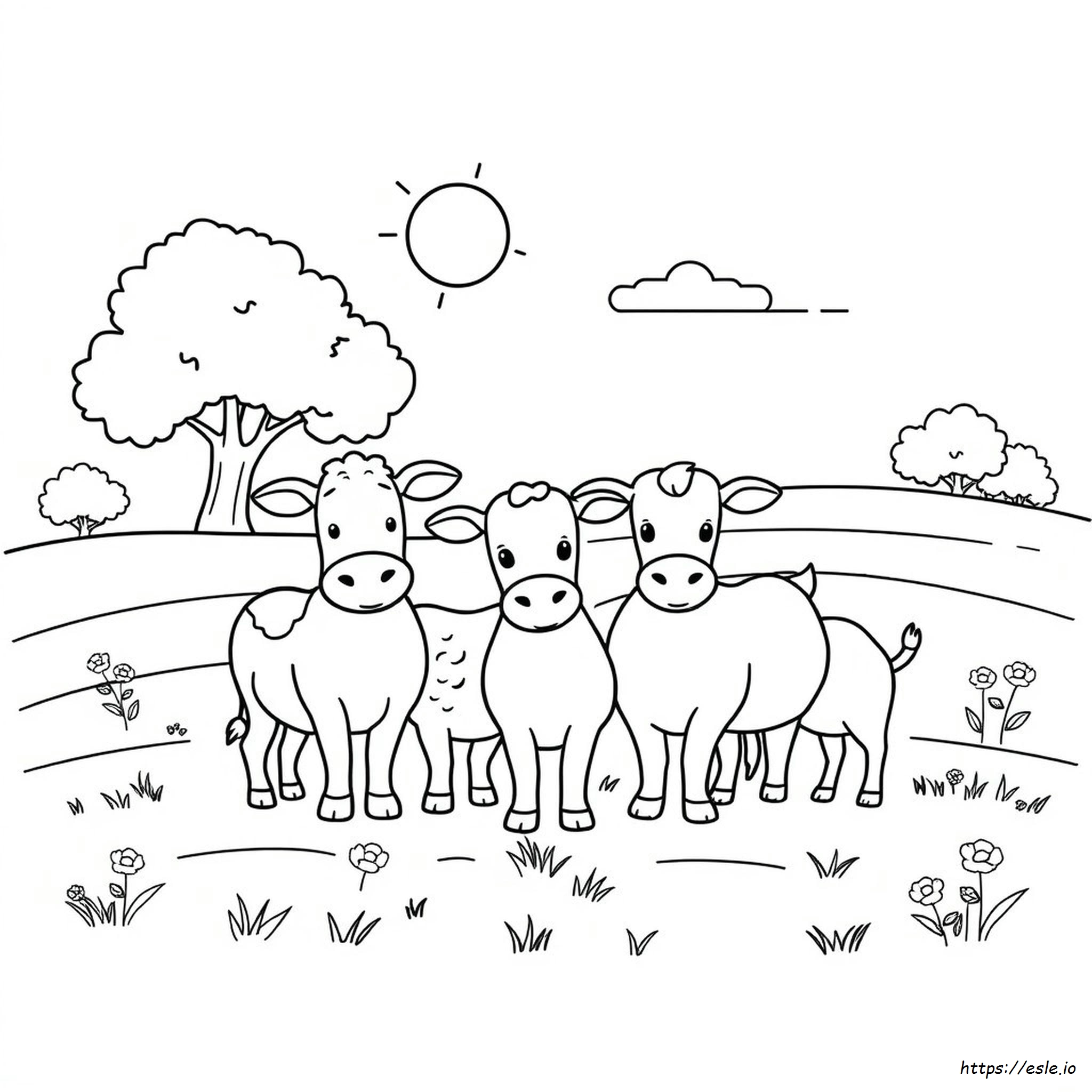 Farm Animals Colouring Worksheet