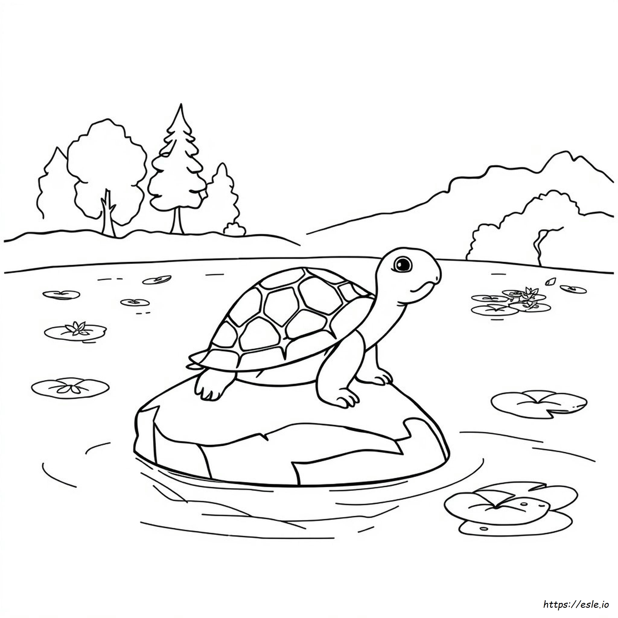 T Is For Turtle Coloring Page