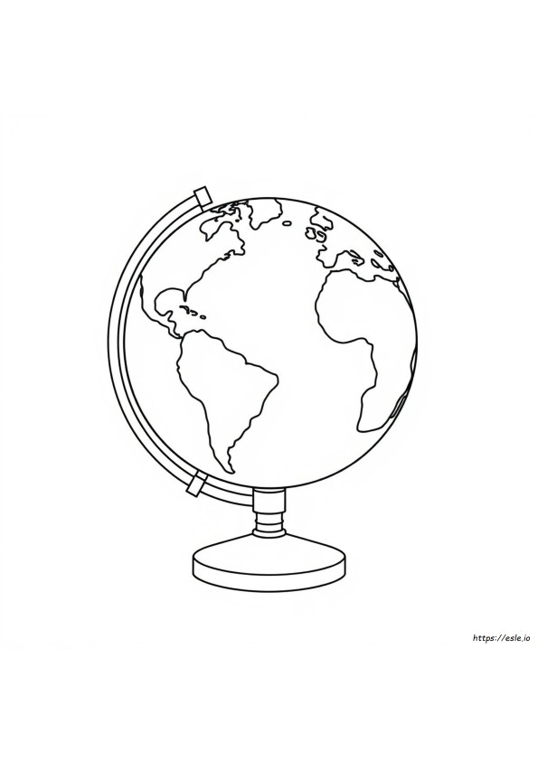 Coloring Page Of The Globe