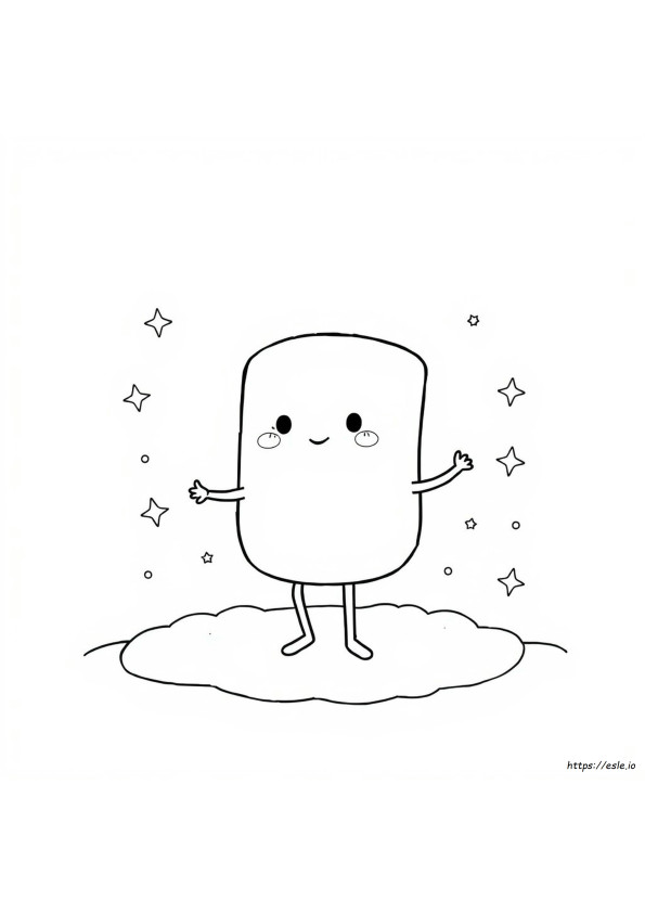Kolorowanka Głowa Pianki Marshmallow