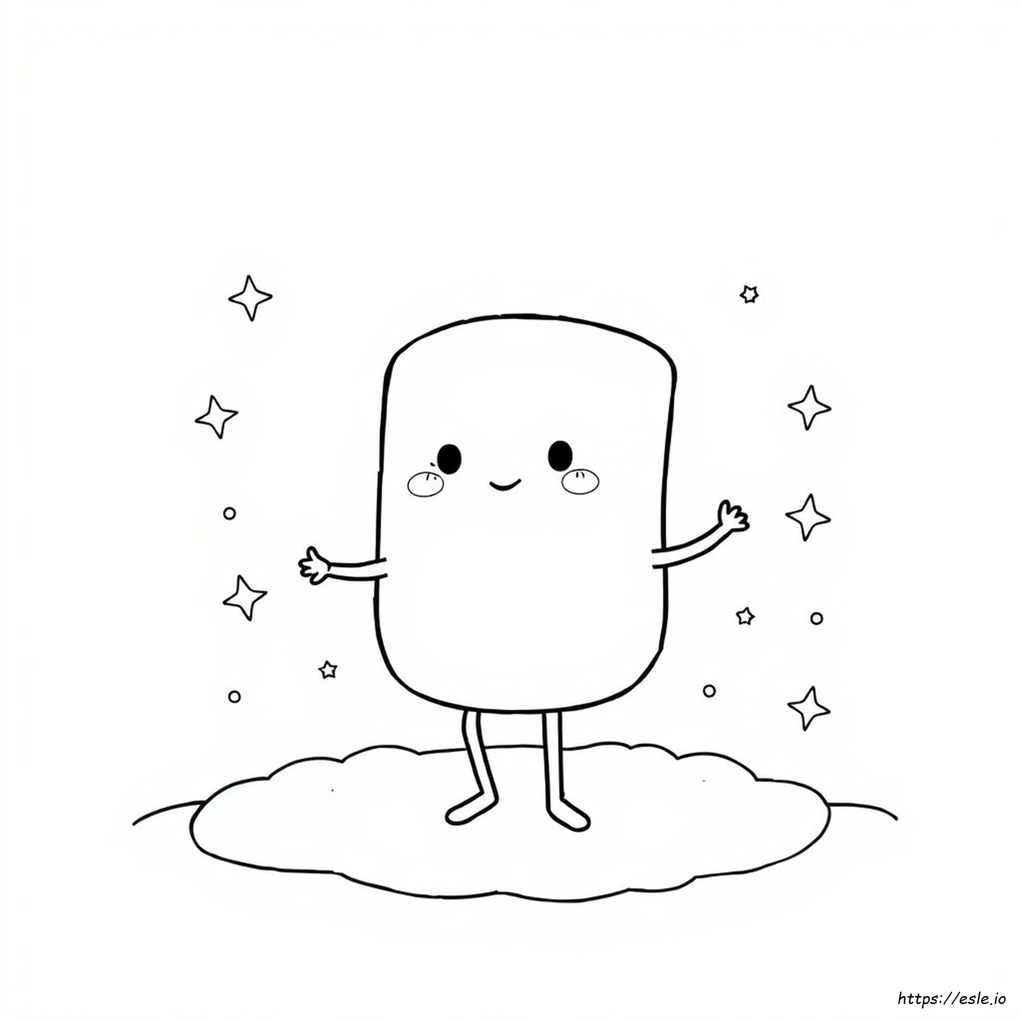 Marshmallow Hoofd Kleurplaat kleurplaat