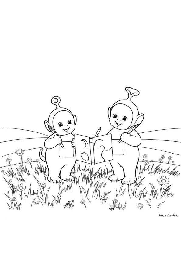 テレタビーズ ぬりえ