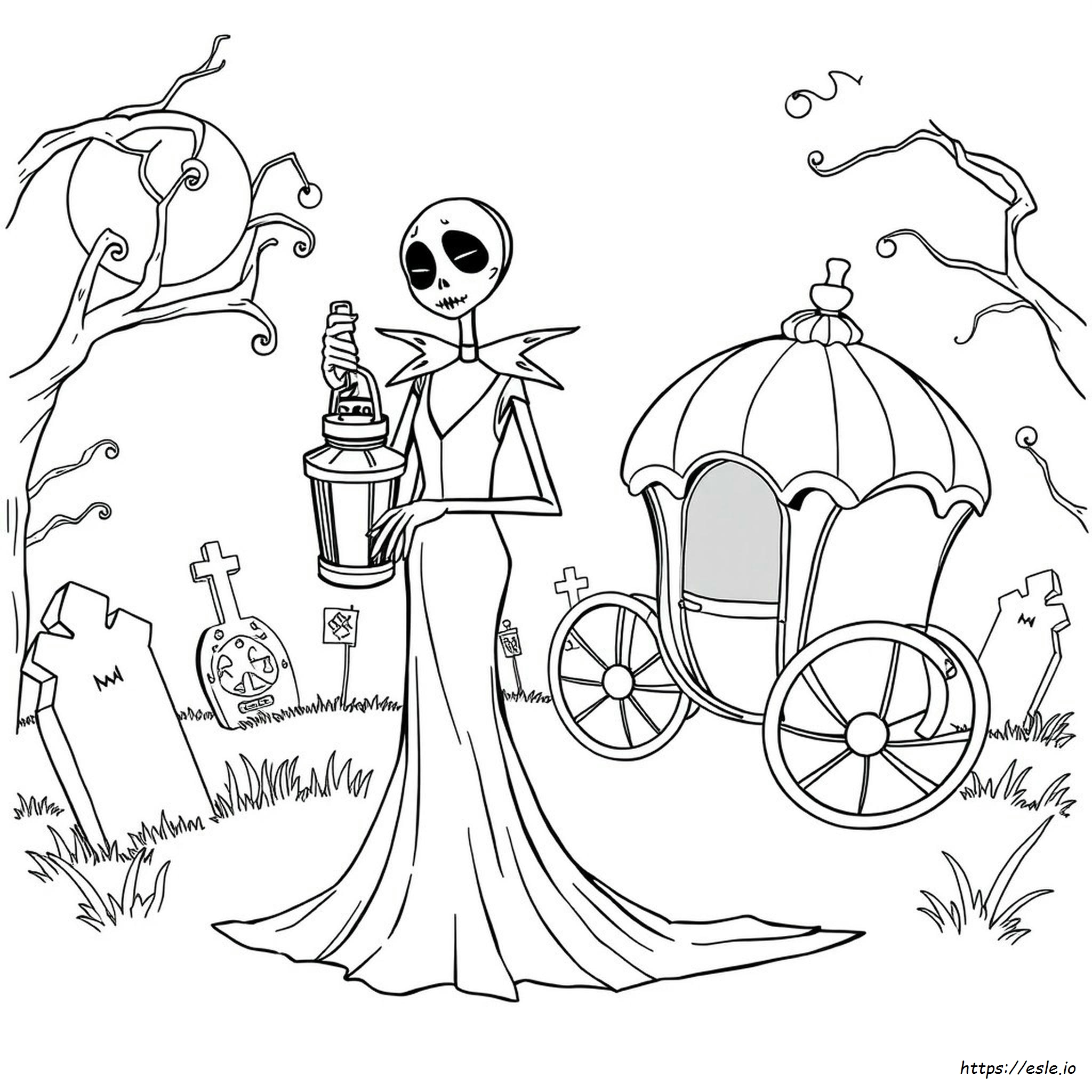 Halaman Mewarnai Corpse Bride Tim Burton