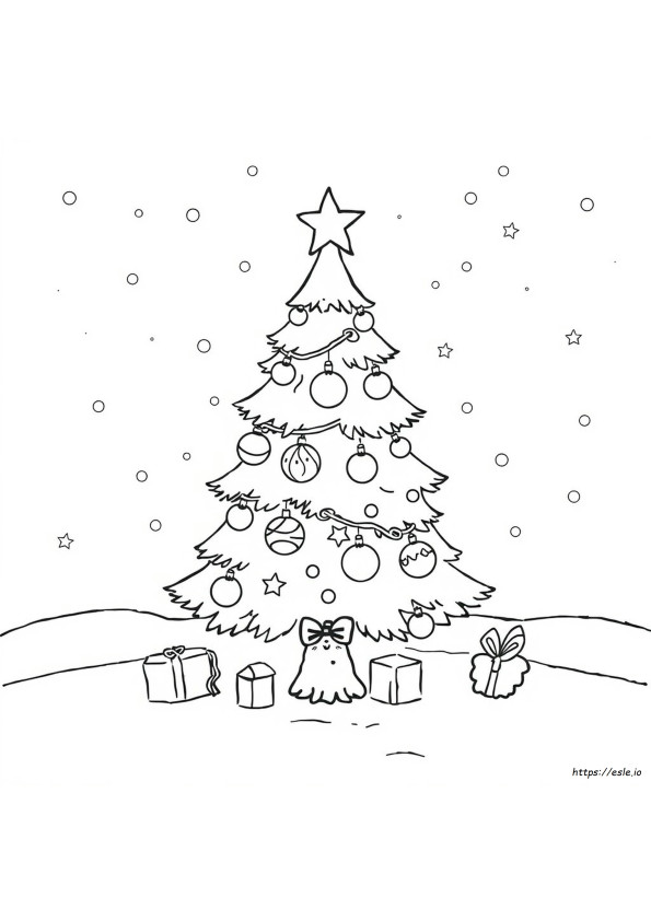 Natal Kawaii Para Colorir