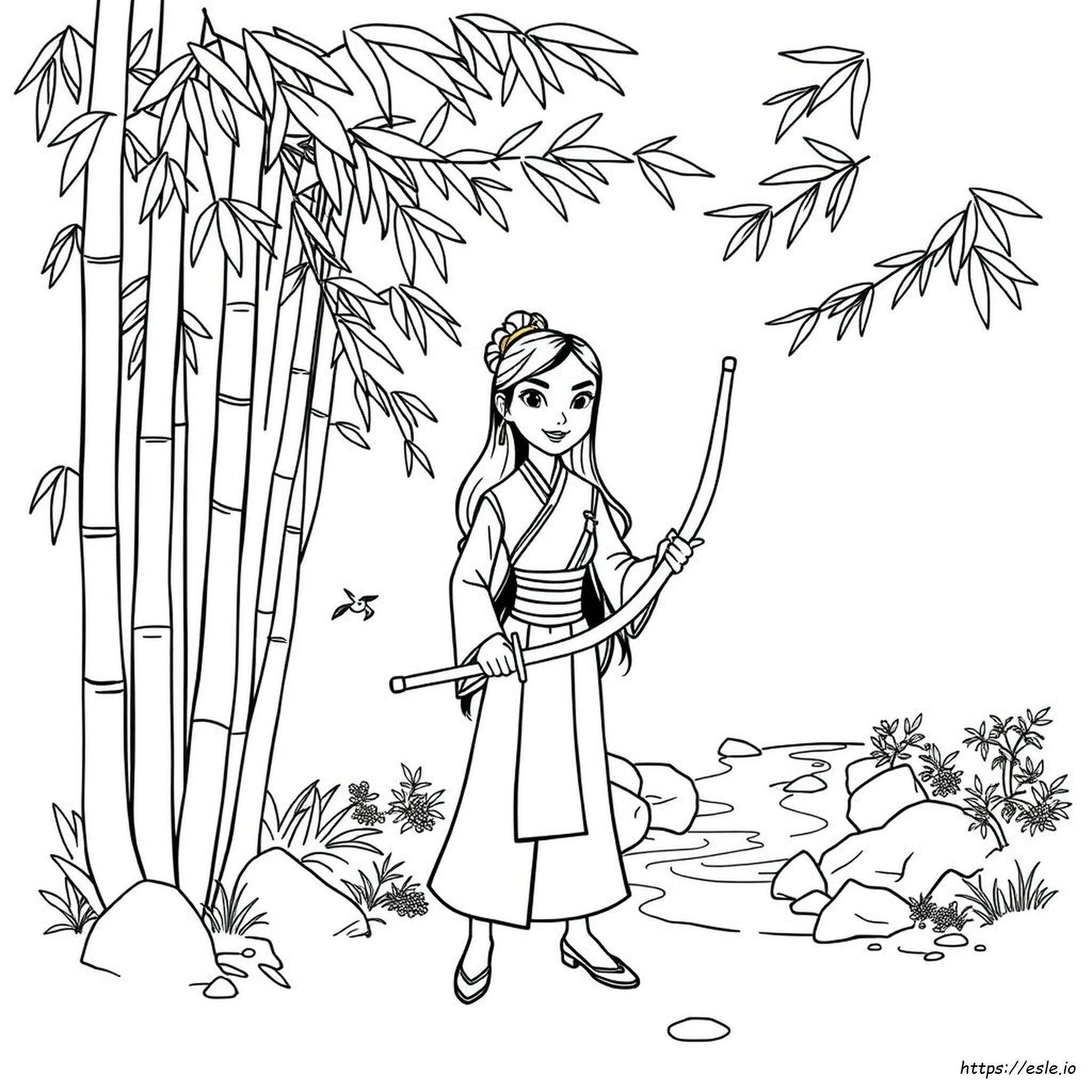 Cute Mulan Coloring Pages