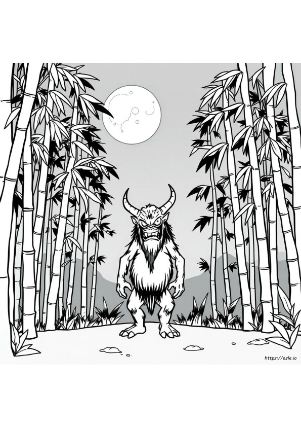 Gambar Mewarnai Oni