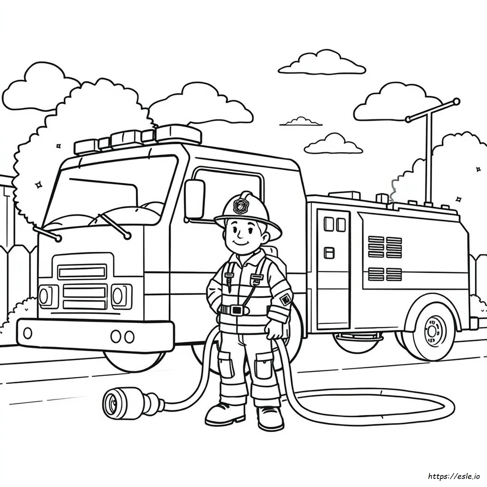 Free Fireman Coloring Pages