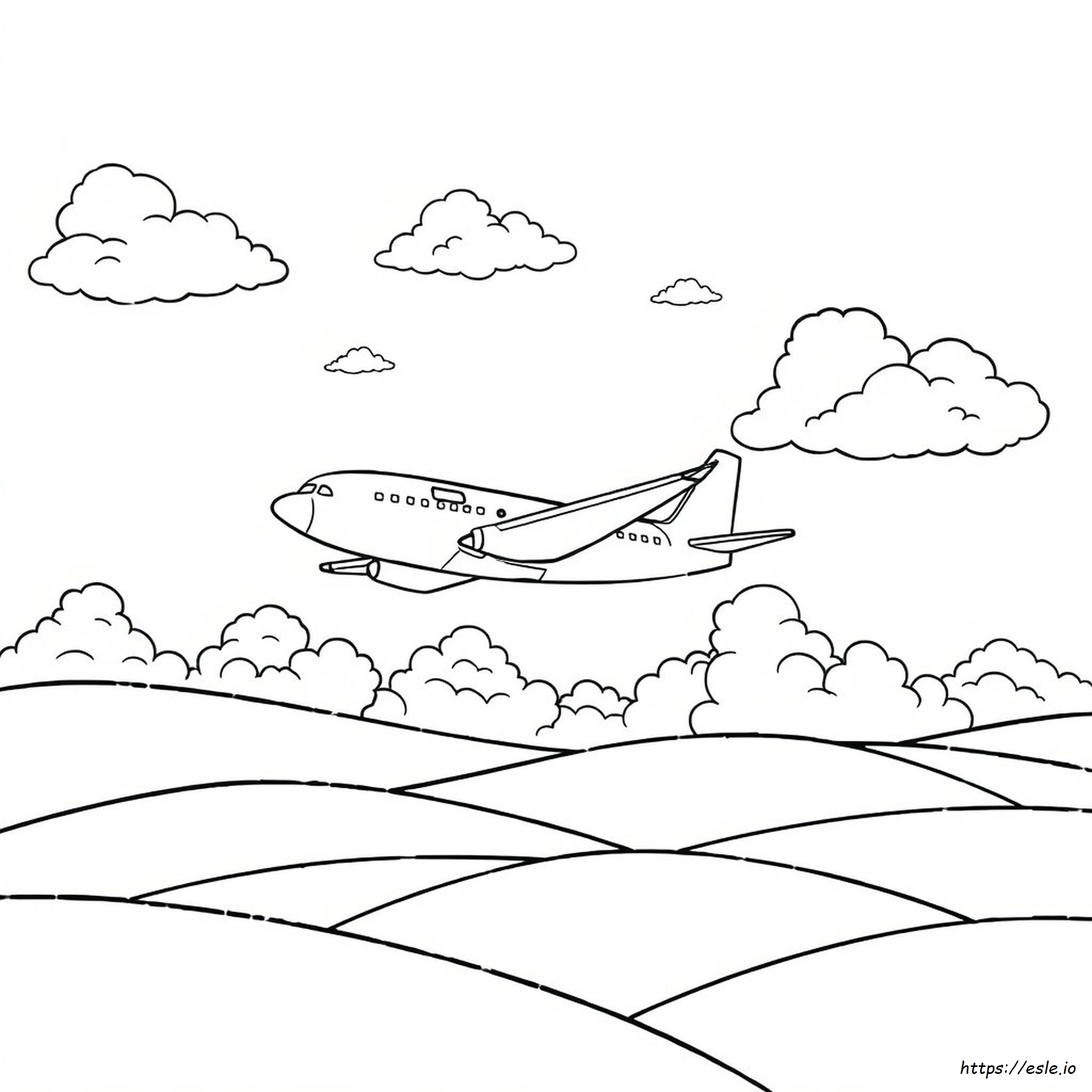 Colouring Page Of Aeroplane