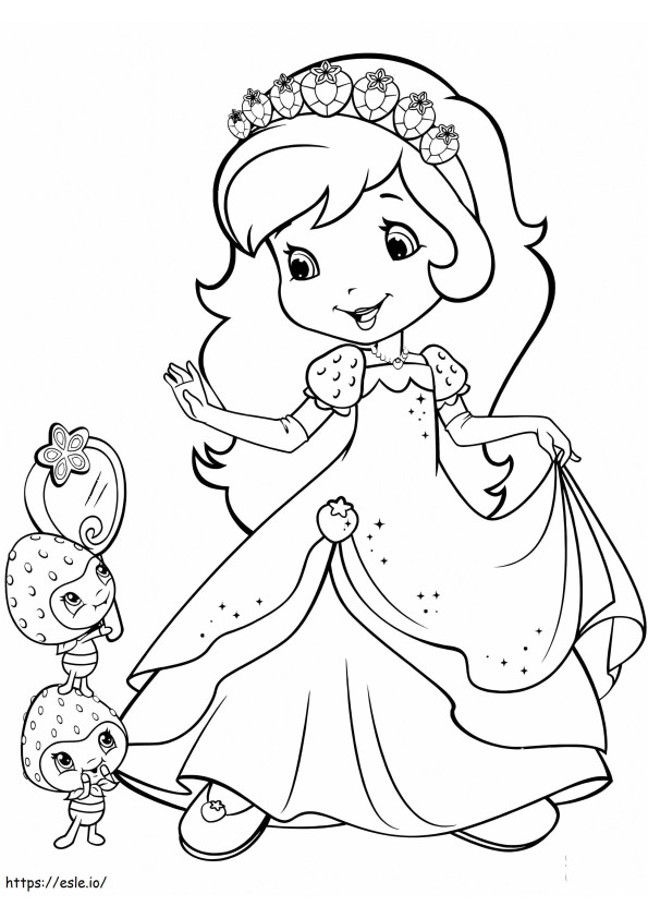 Strawberry Shortcake And Berrykins coloring page