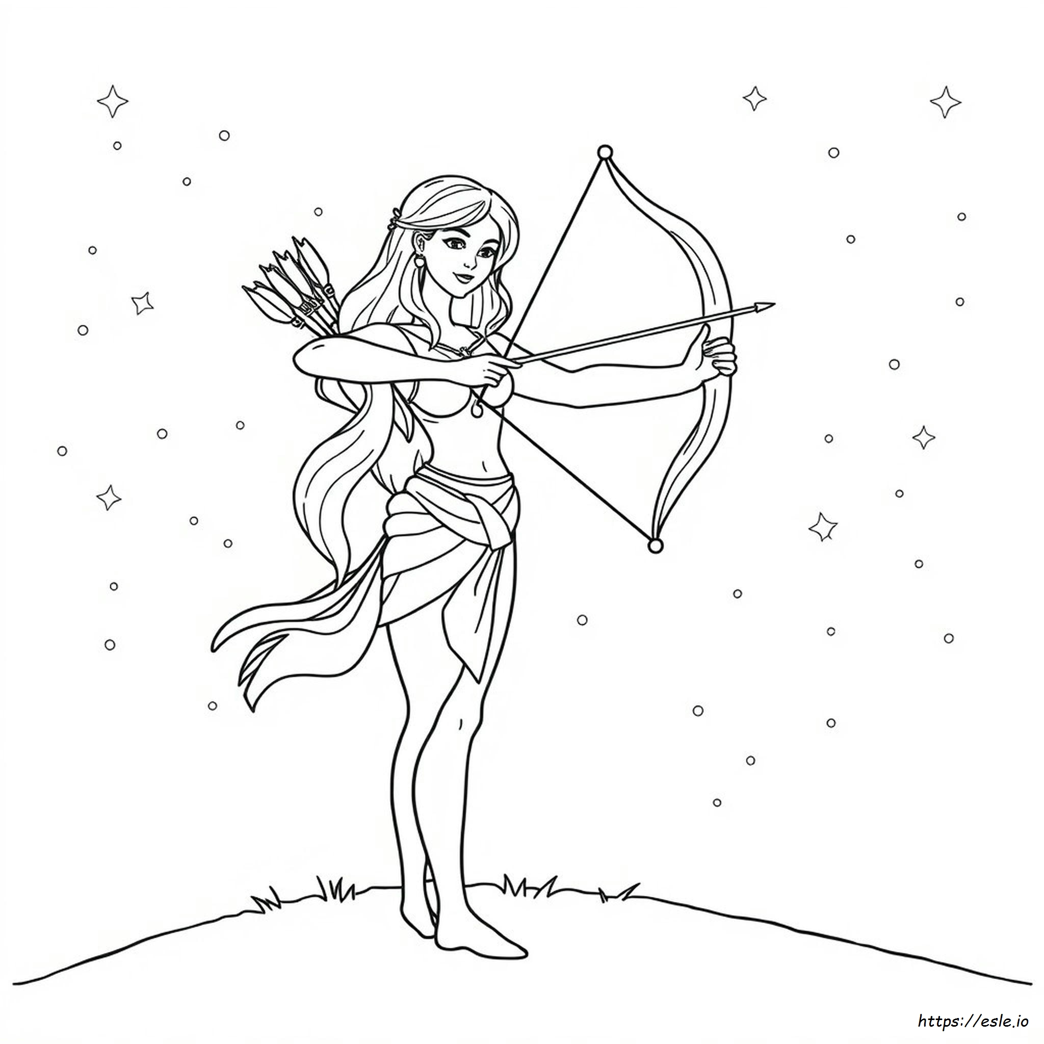 Pagina Da Colorare Sagittario Femmina