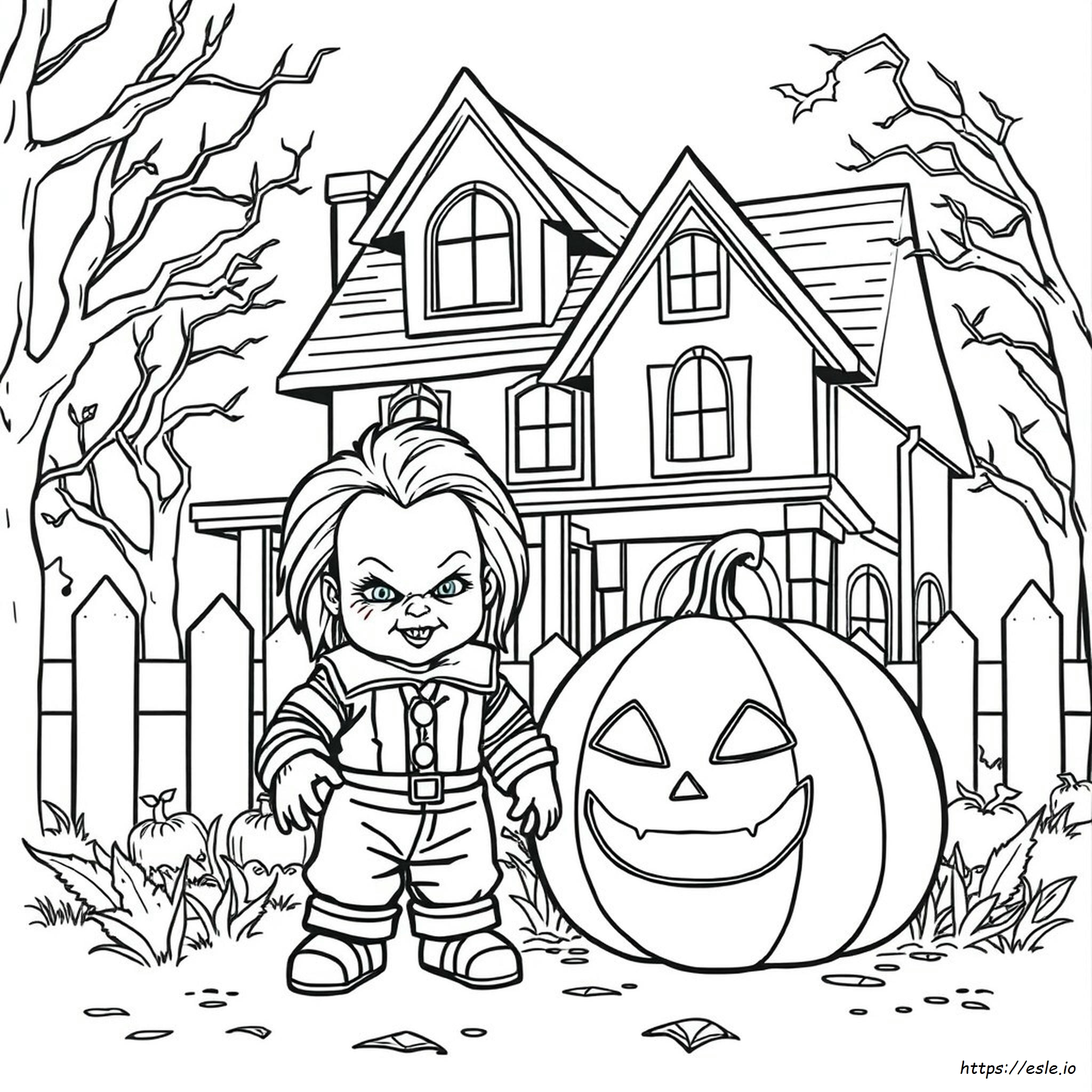 Halloween Coloring Pages Chucky