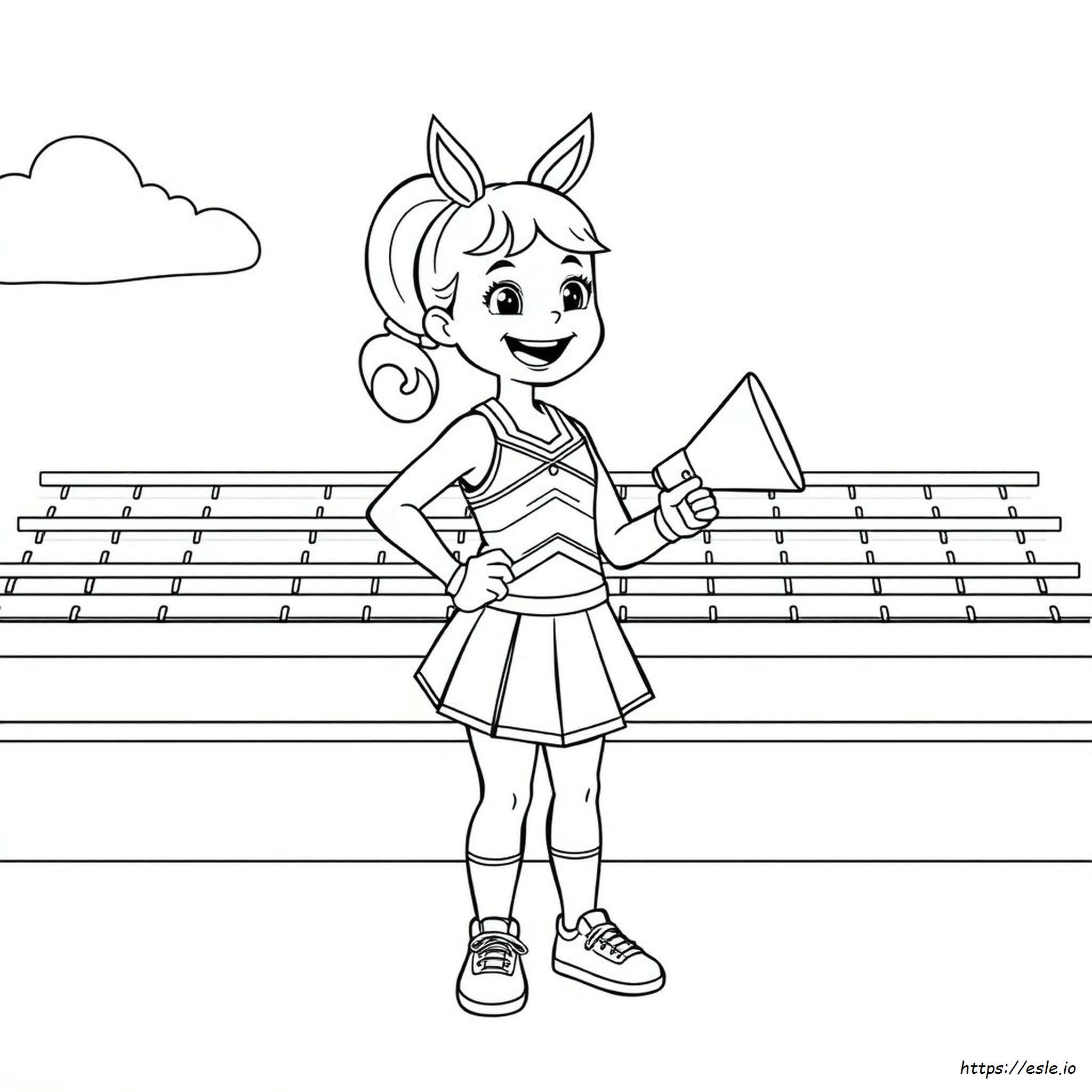 Kleurplaat Van Een Cheerleader kleurplaat