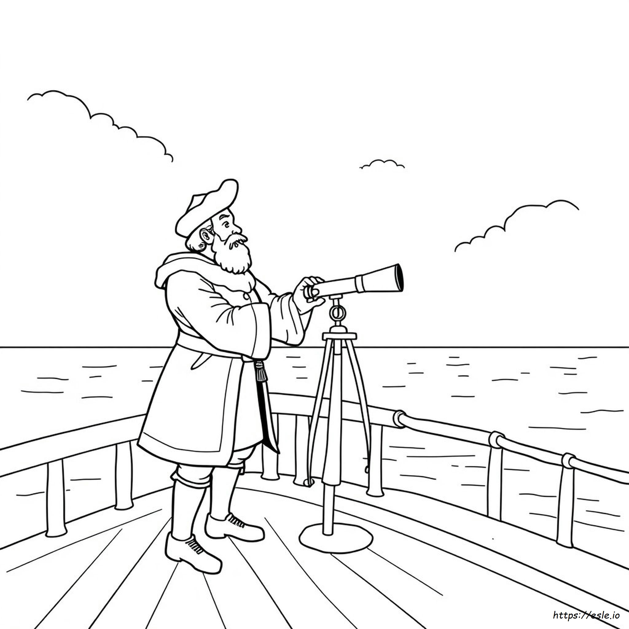 Ferdinand Magellan Coloring Page