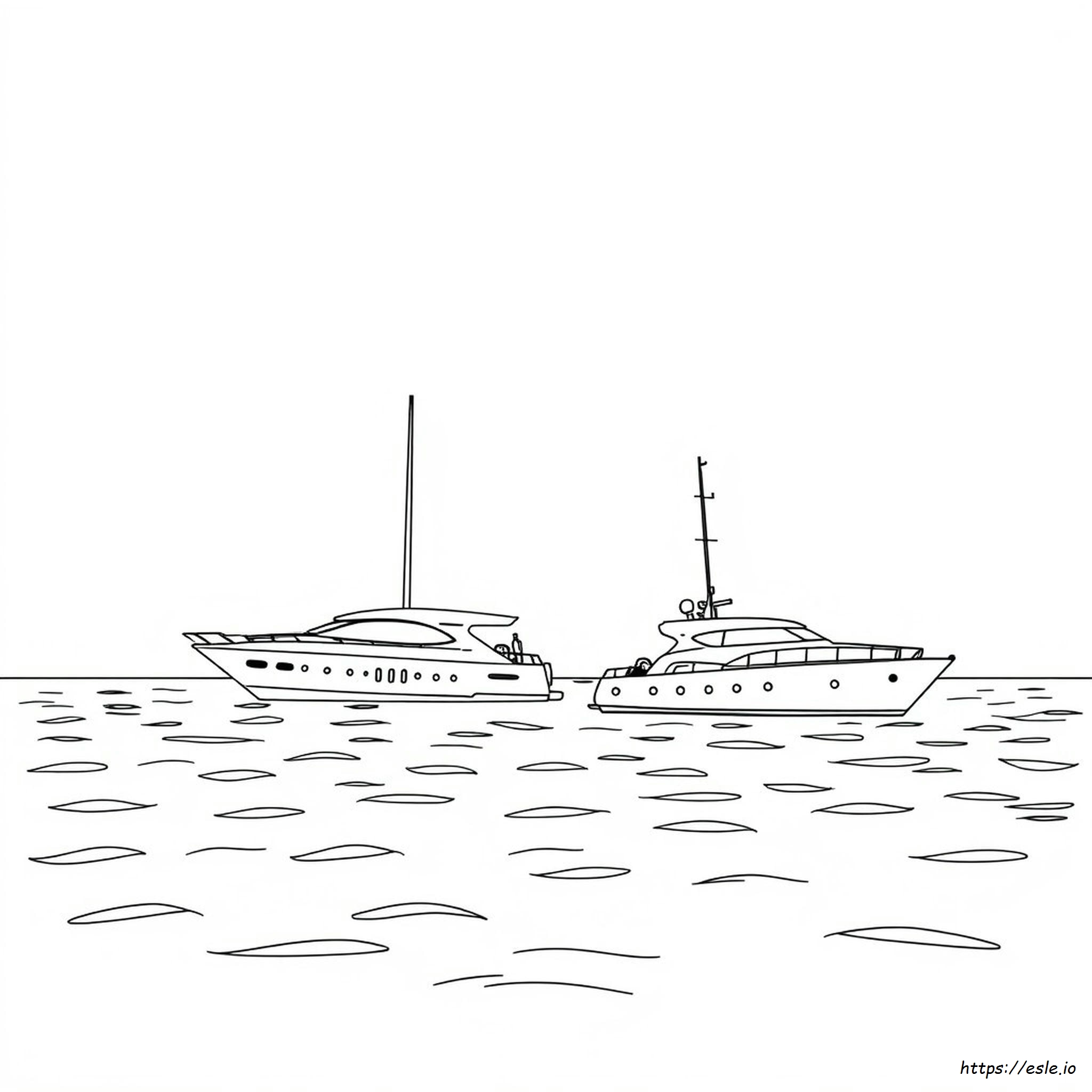 Yacht Colouring Pages