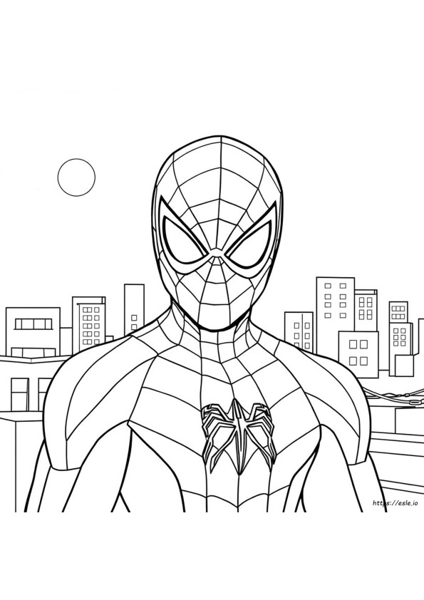 Față Spiderman De Colorat