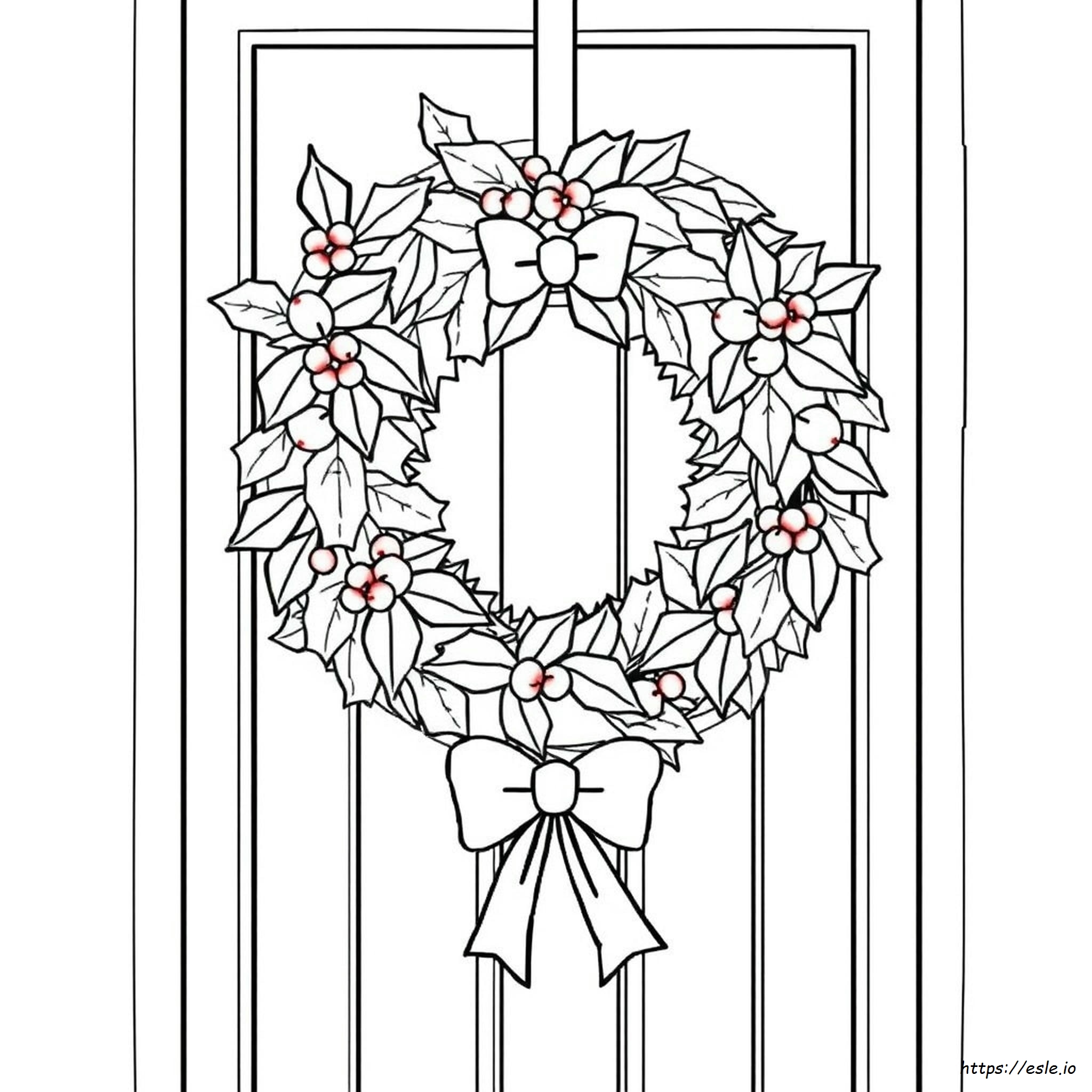 Christmas Wreath Coloring Pages For Adults