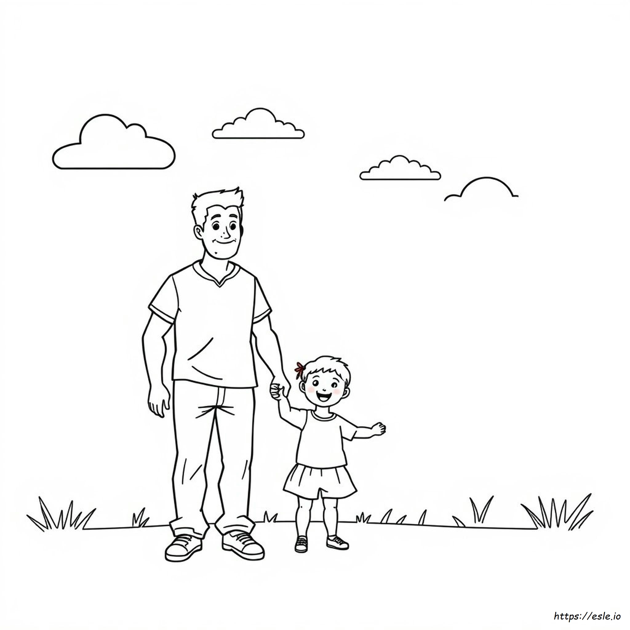 Papa En Ik Kleurplaten kleurplaat