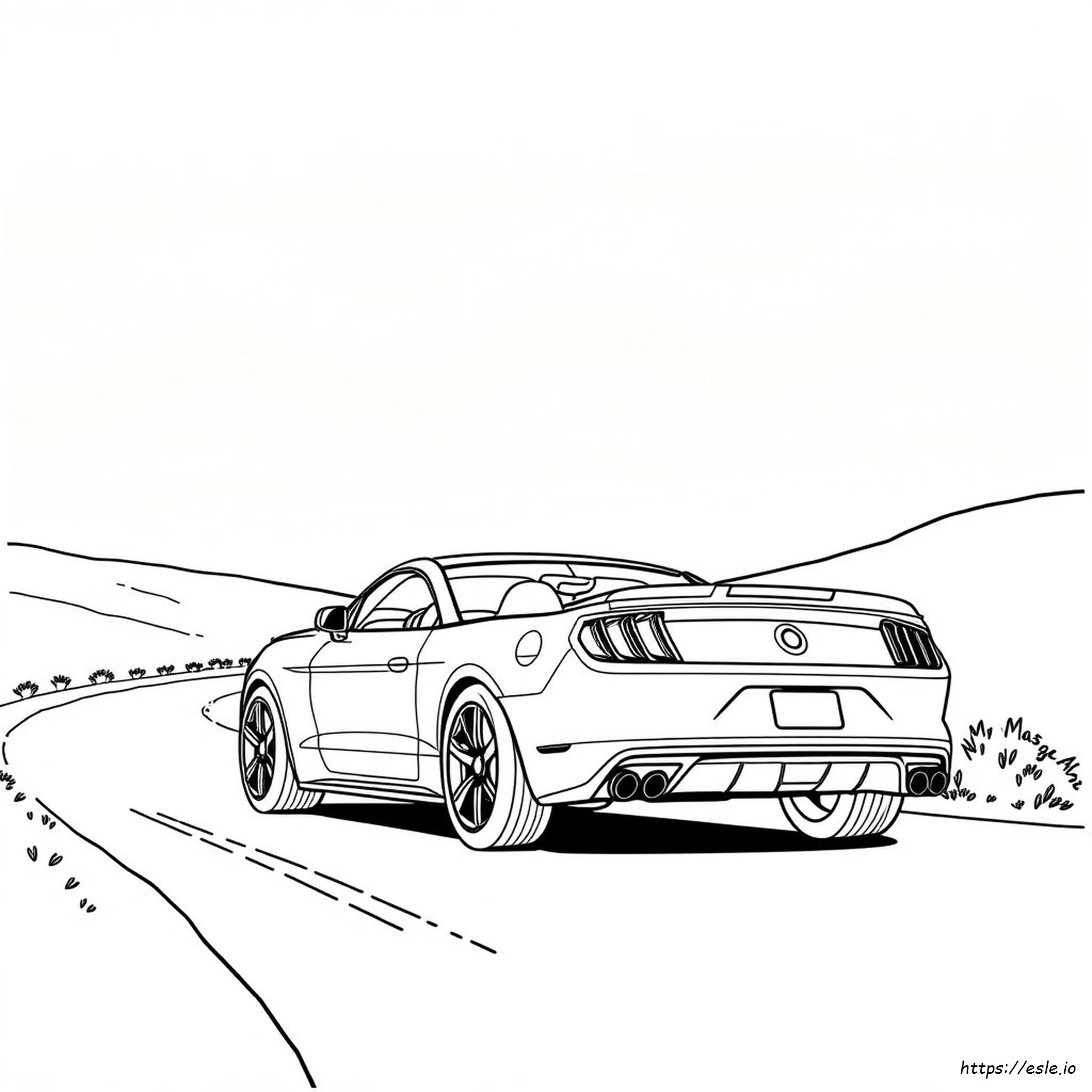 Mustang Auto Kleurplaten kleurplaat