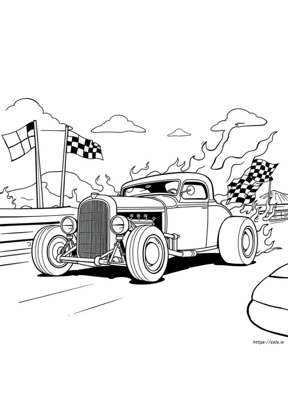 Hot Rod Ausmalbilder