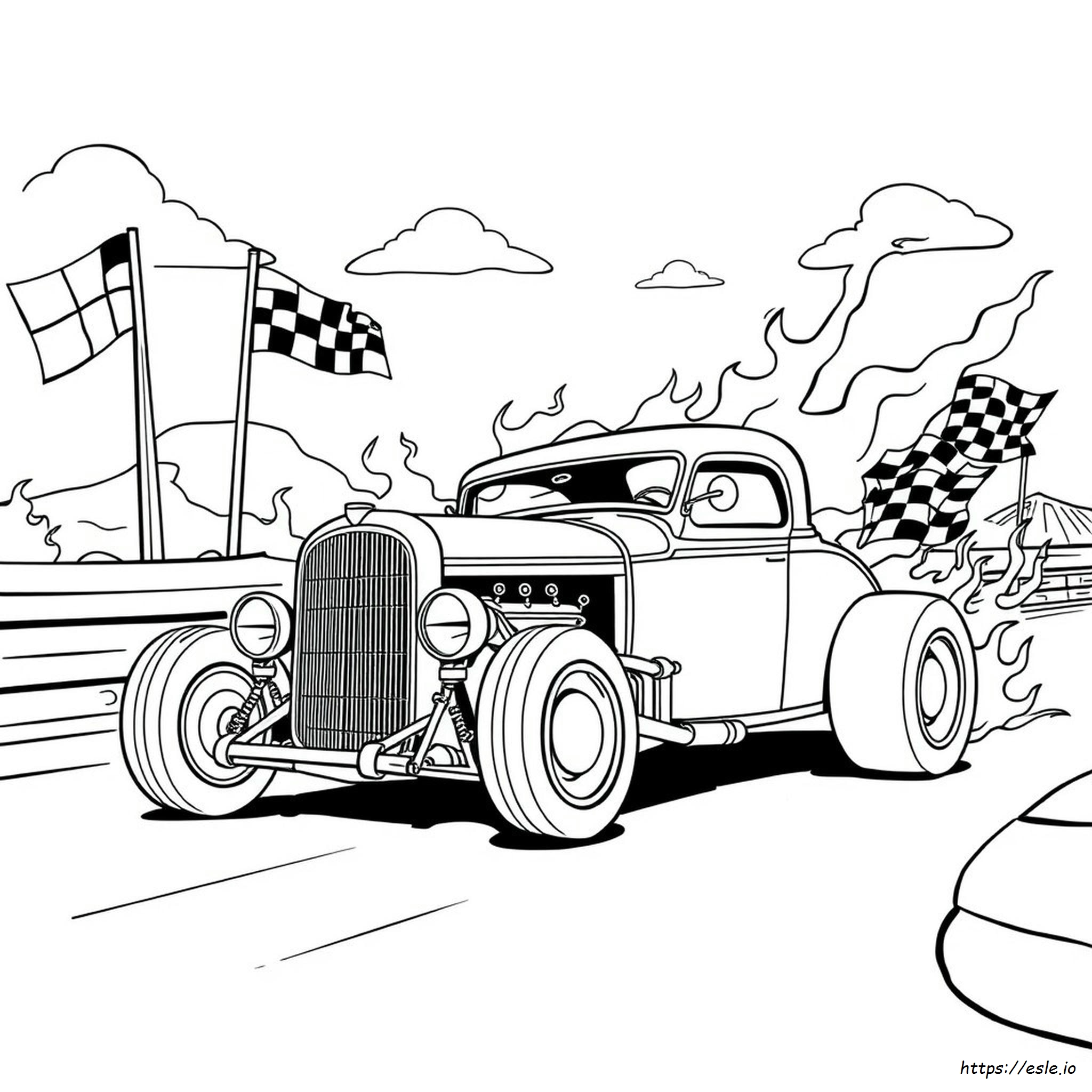 Hot Rod Coloring Pages