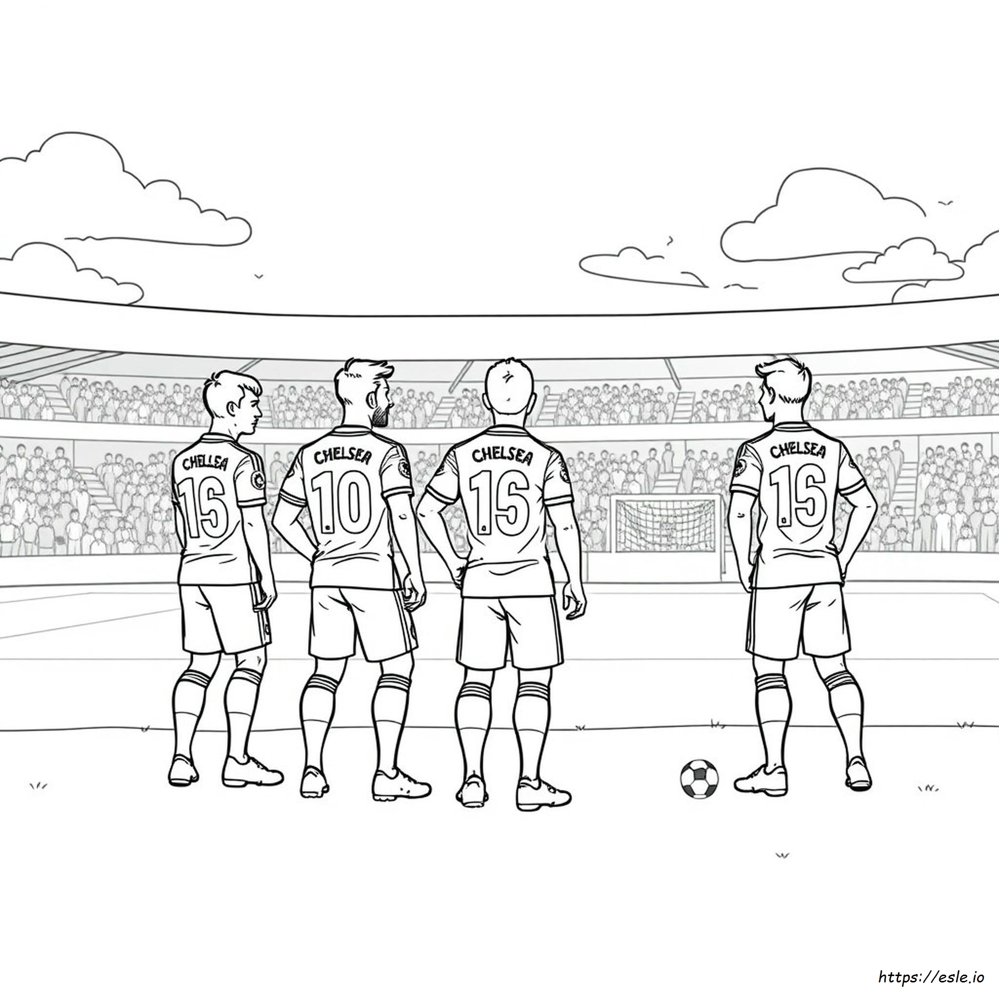 Chelsea Players Colouring Pages