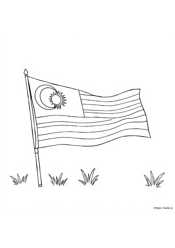 Bandiera Della Malesia Da Colorare