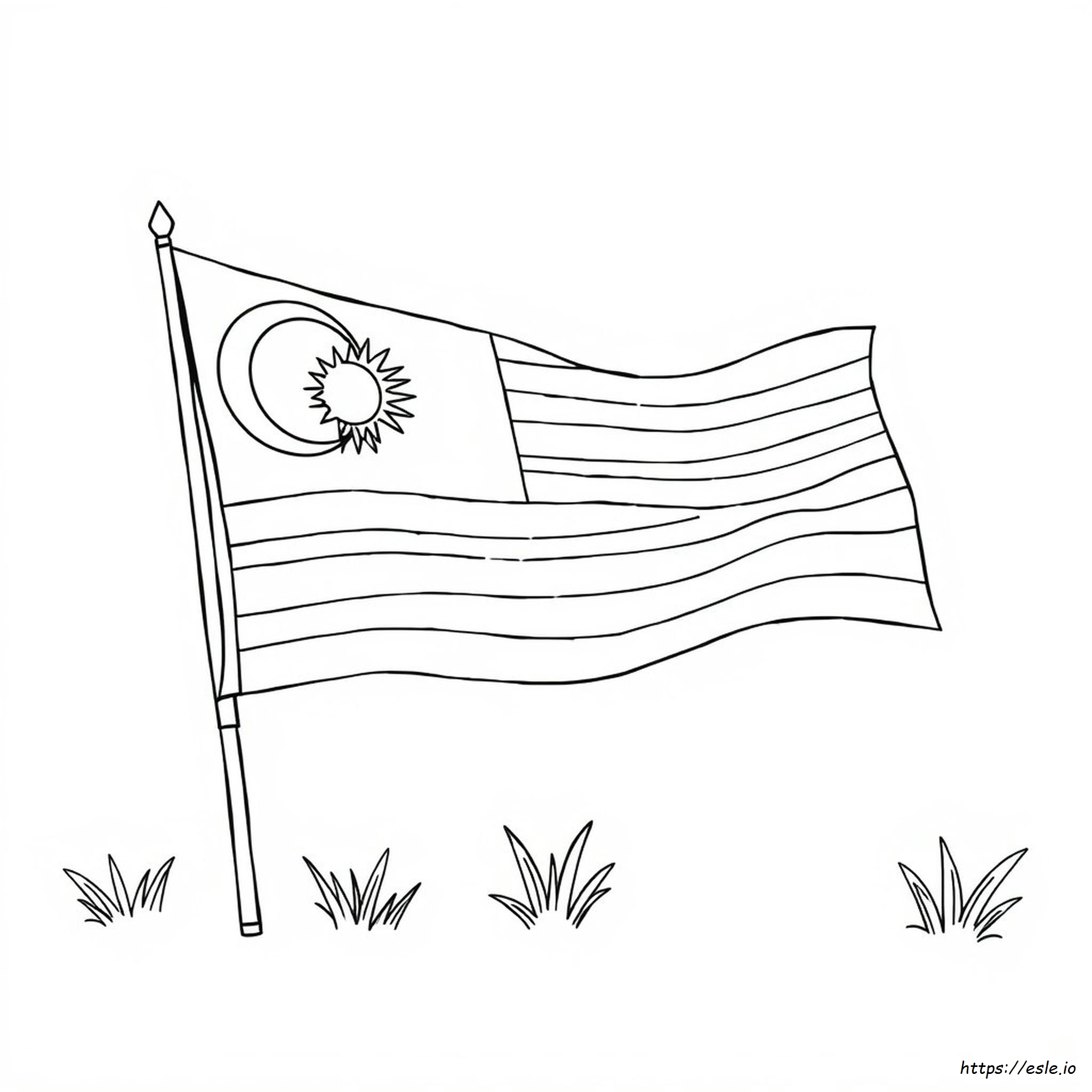 Maleisië Vlag Kleurplaten kleurplaat
