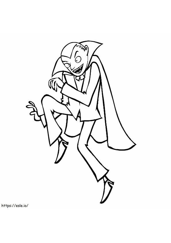 Dracula Walks Gently coloring page