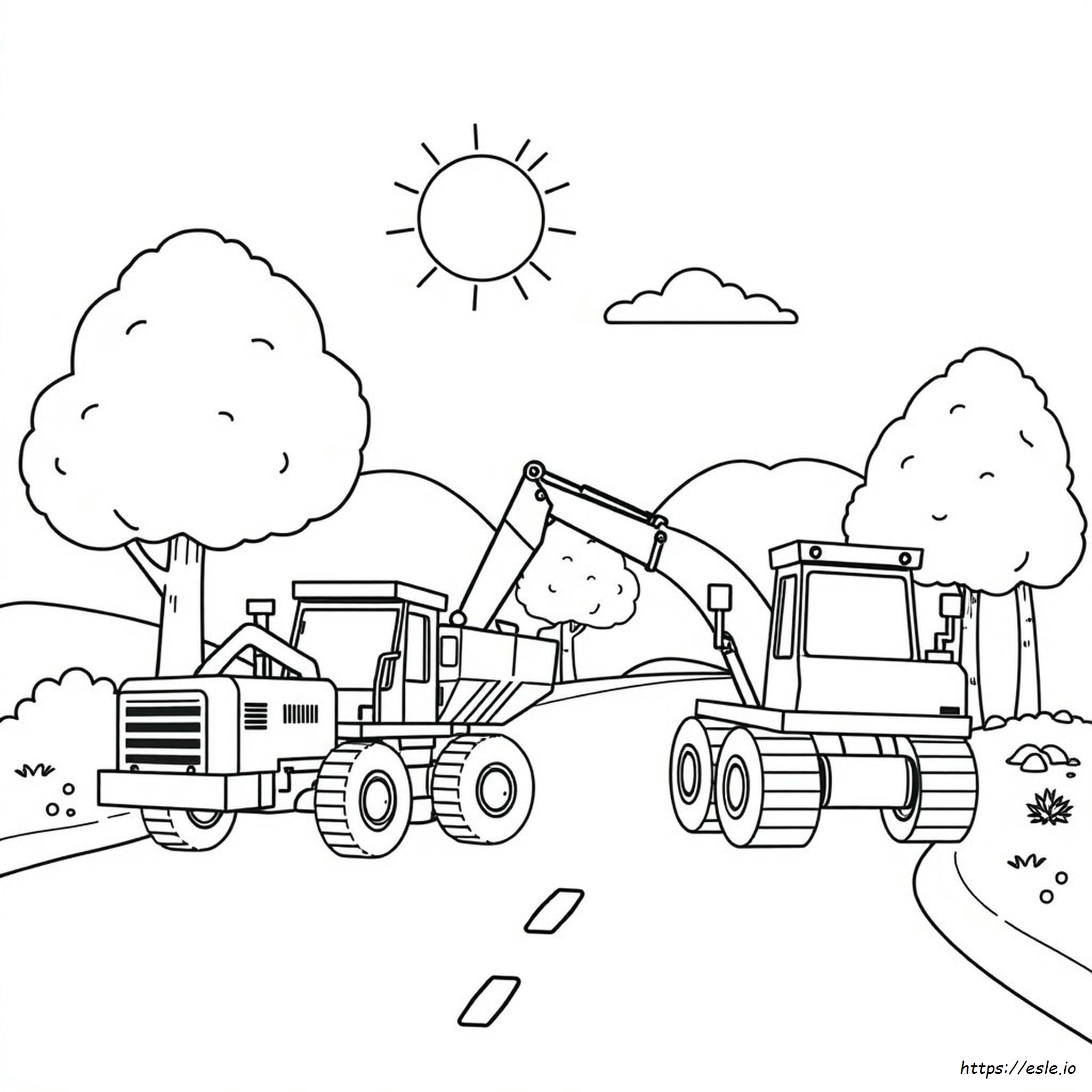 Disegni Da Colorare Di Veicoli Da Costruzione