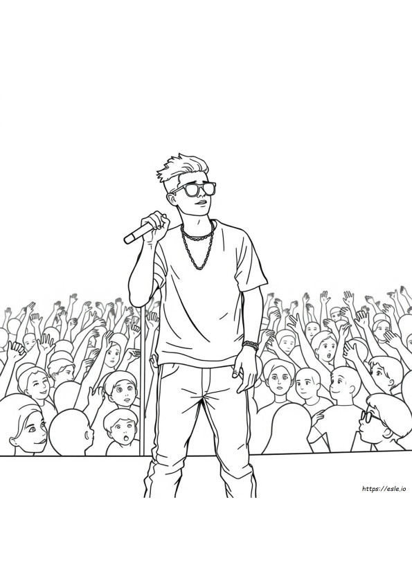 Justin Bieber Colouring Pages