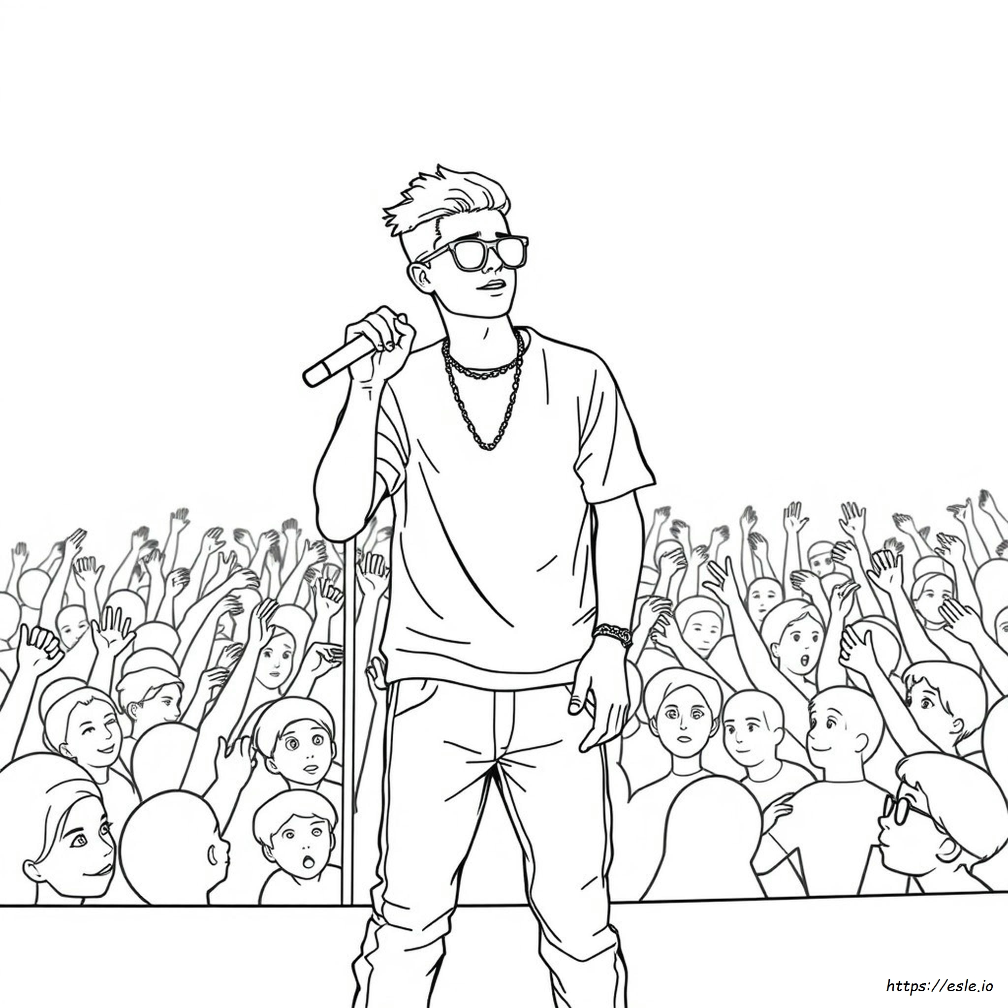Justin Bieber Colouring Pages