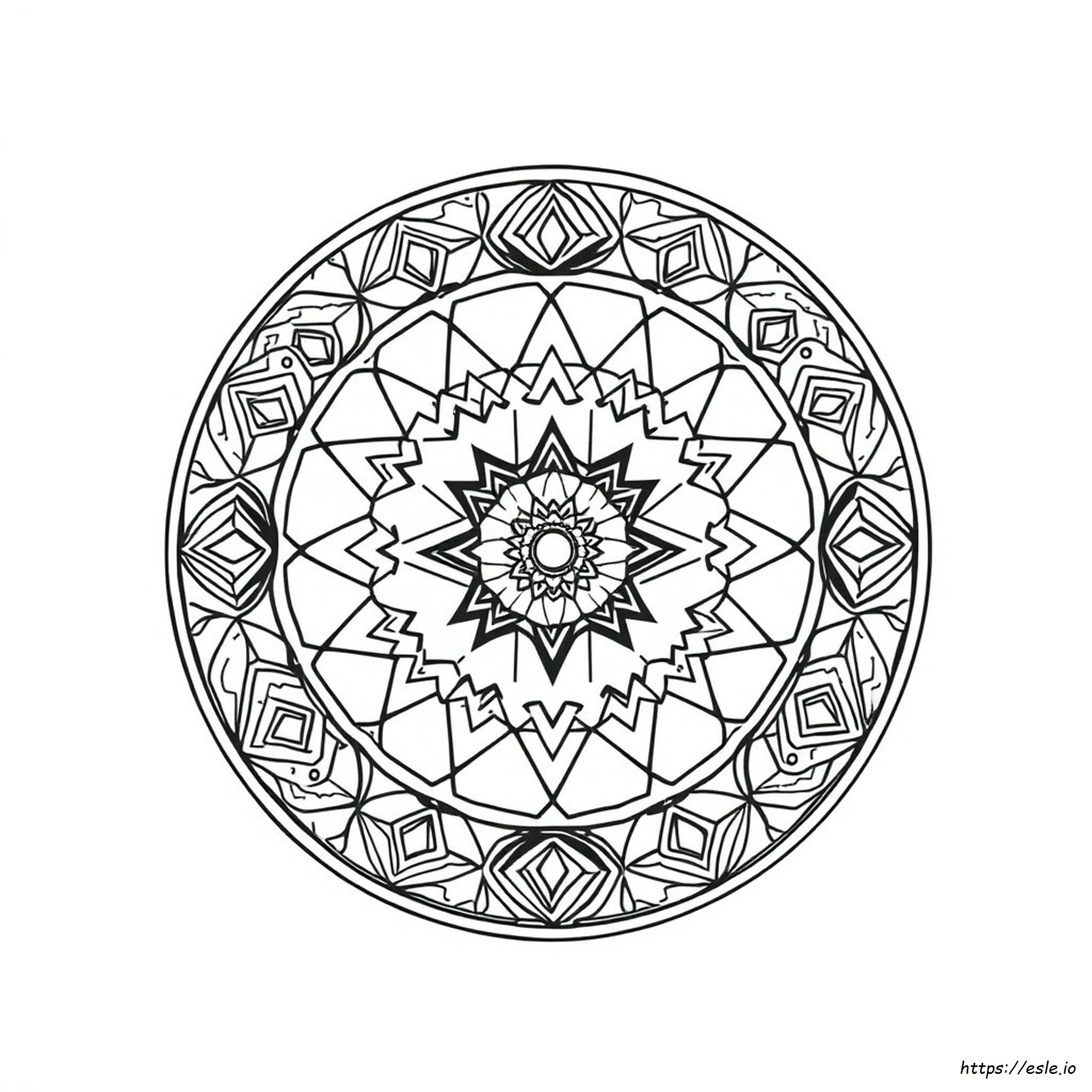 Circle Coloring Page For Adults