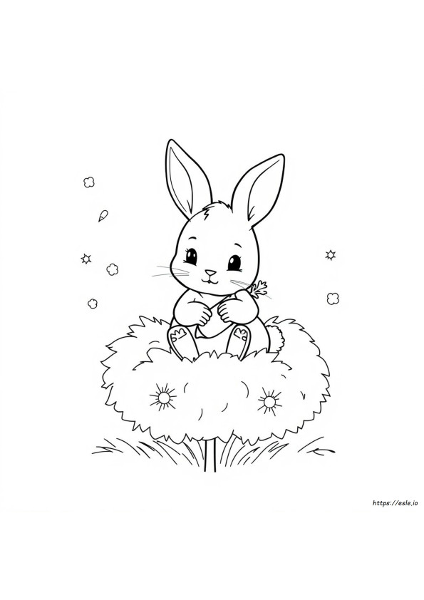 赤ちゃんうさぎの塗り絵 無料