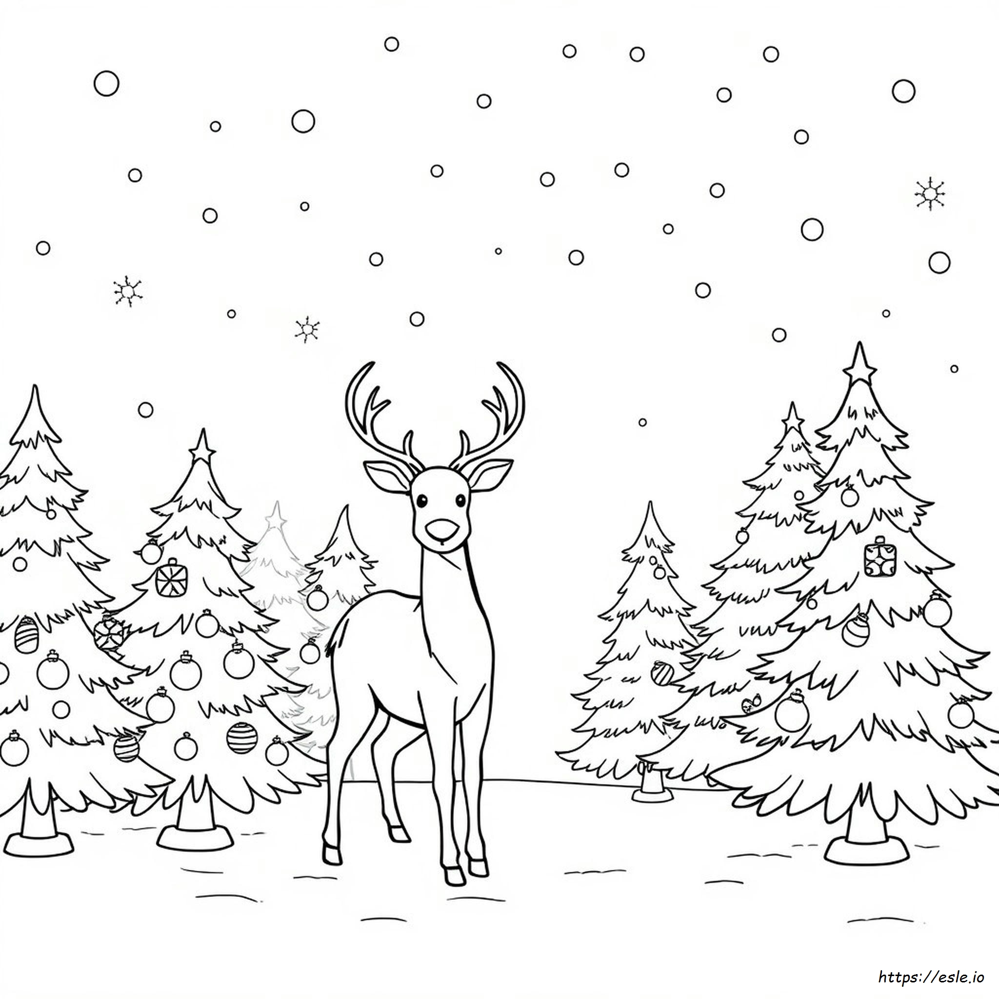 Renna Di Natale Disegni Da Colorare