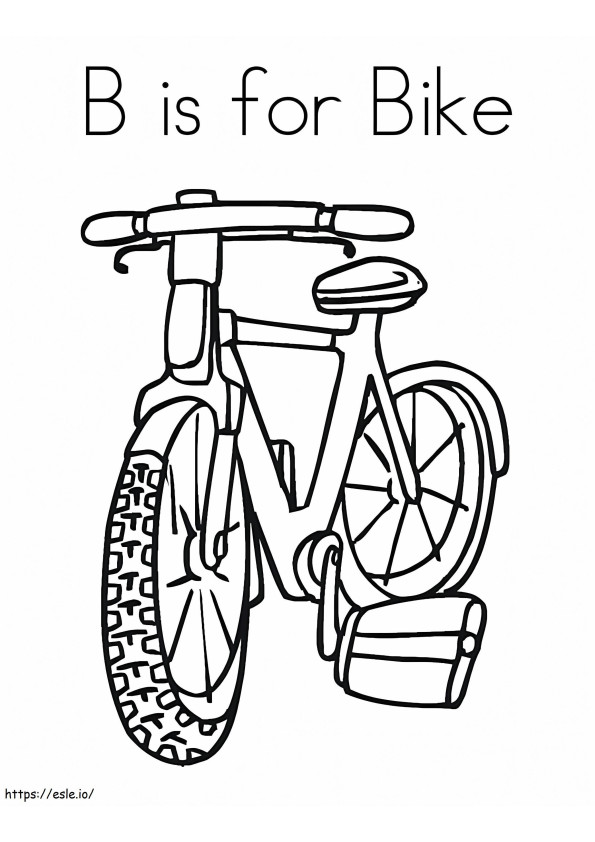 B é para bicicleta para colorir