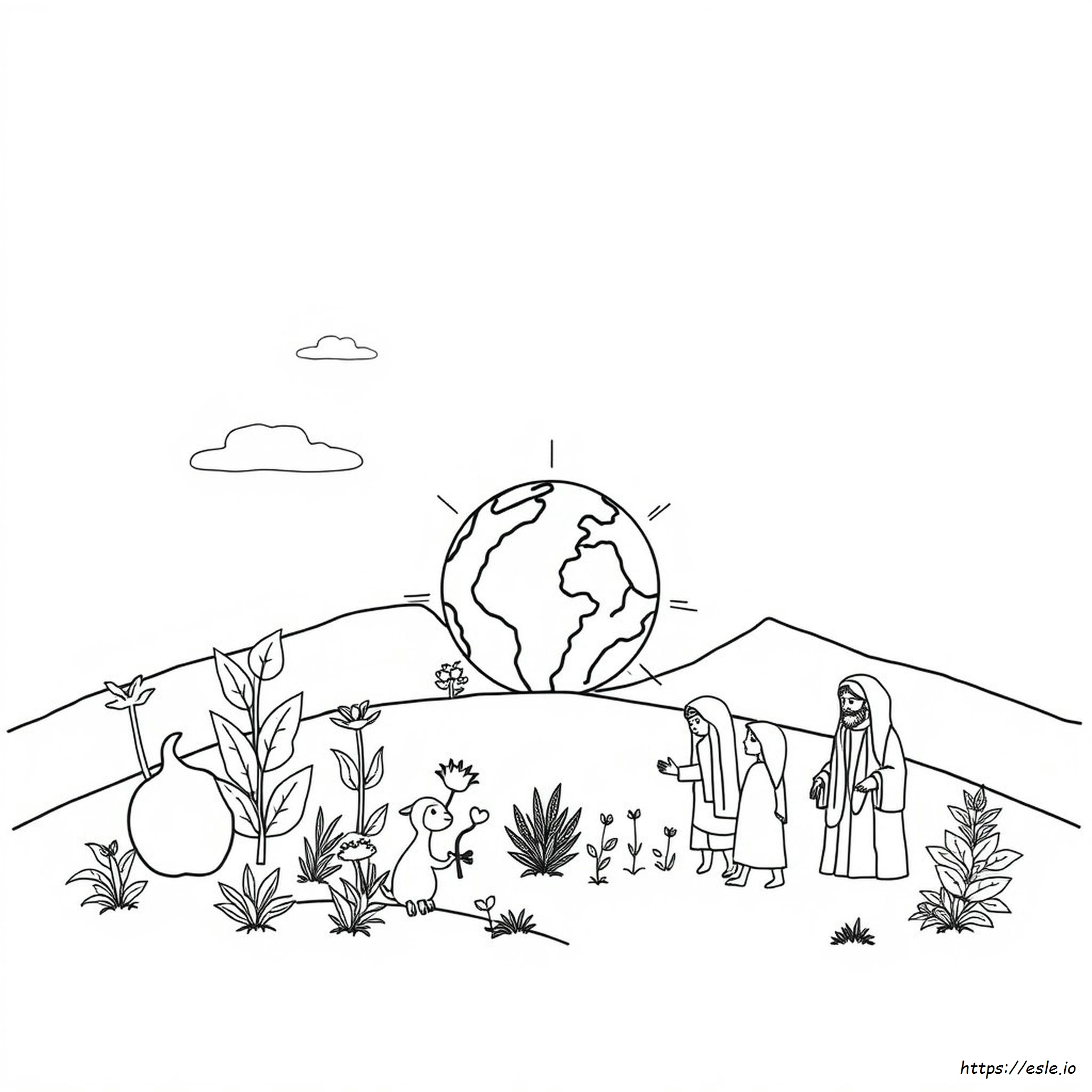 Printable Days Of Creation Coloring Pages