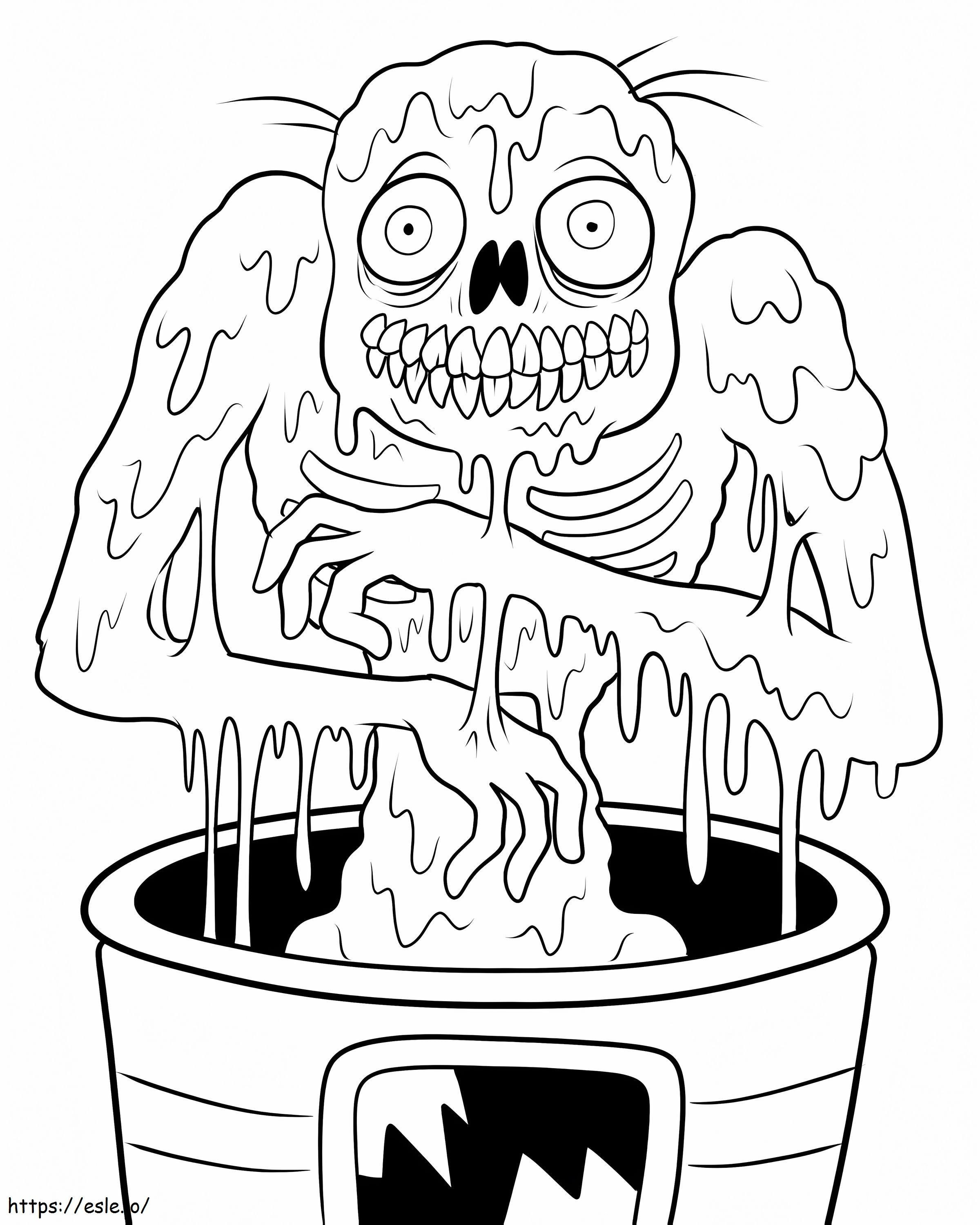 Nice Zombie coloring page