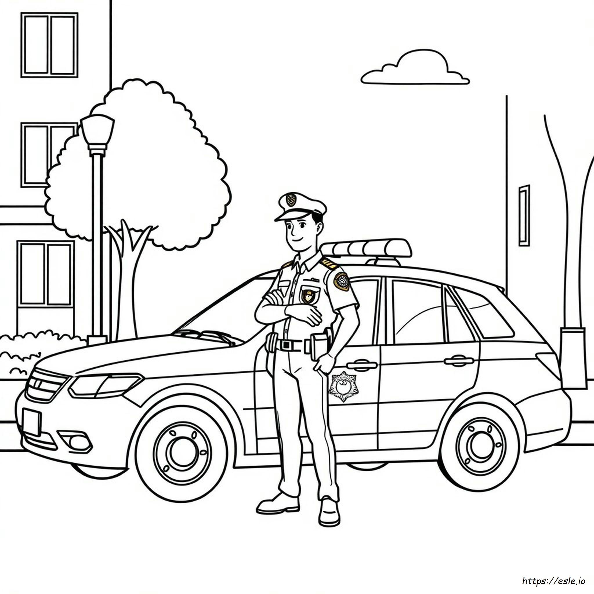Disegno Di Un Poliziotto Da Colorare