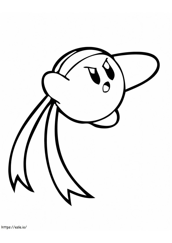 Luptătorul Kirby de colorat