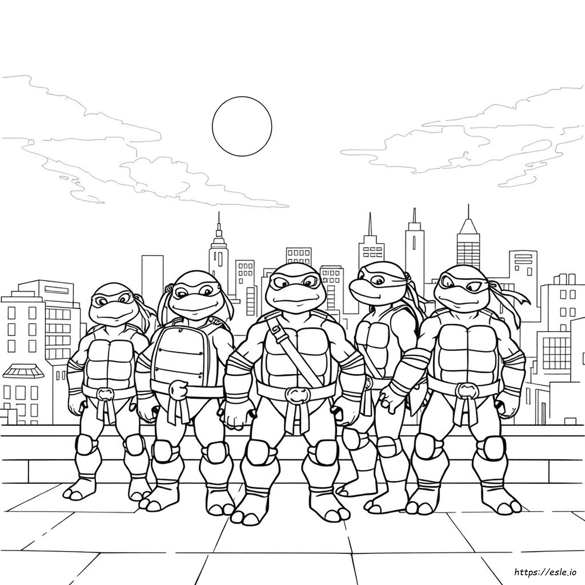 Teenage Mutant Ninja Turtle Coloring Sheet