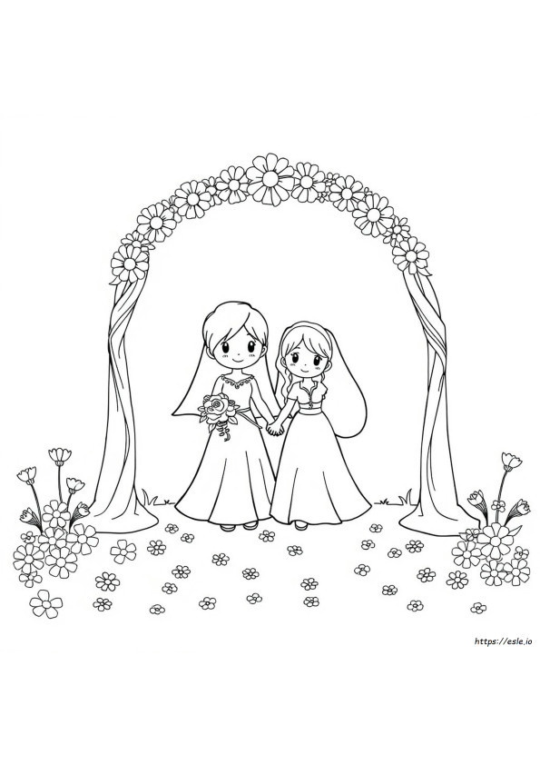 Precious Moments Bride And Groom Coloring Pages