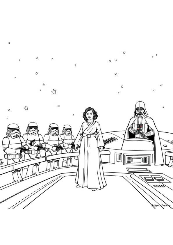 Star Wars Kleurplaten Leia