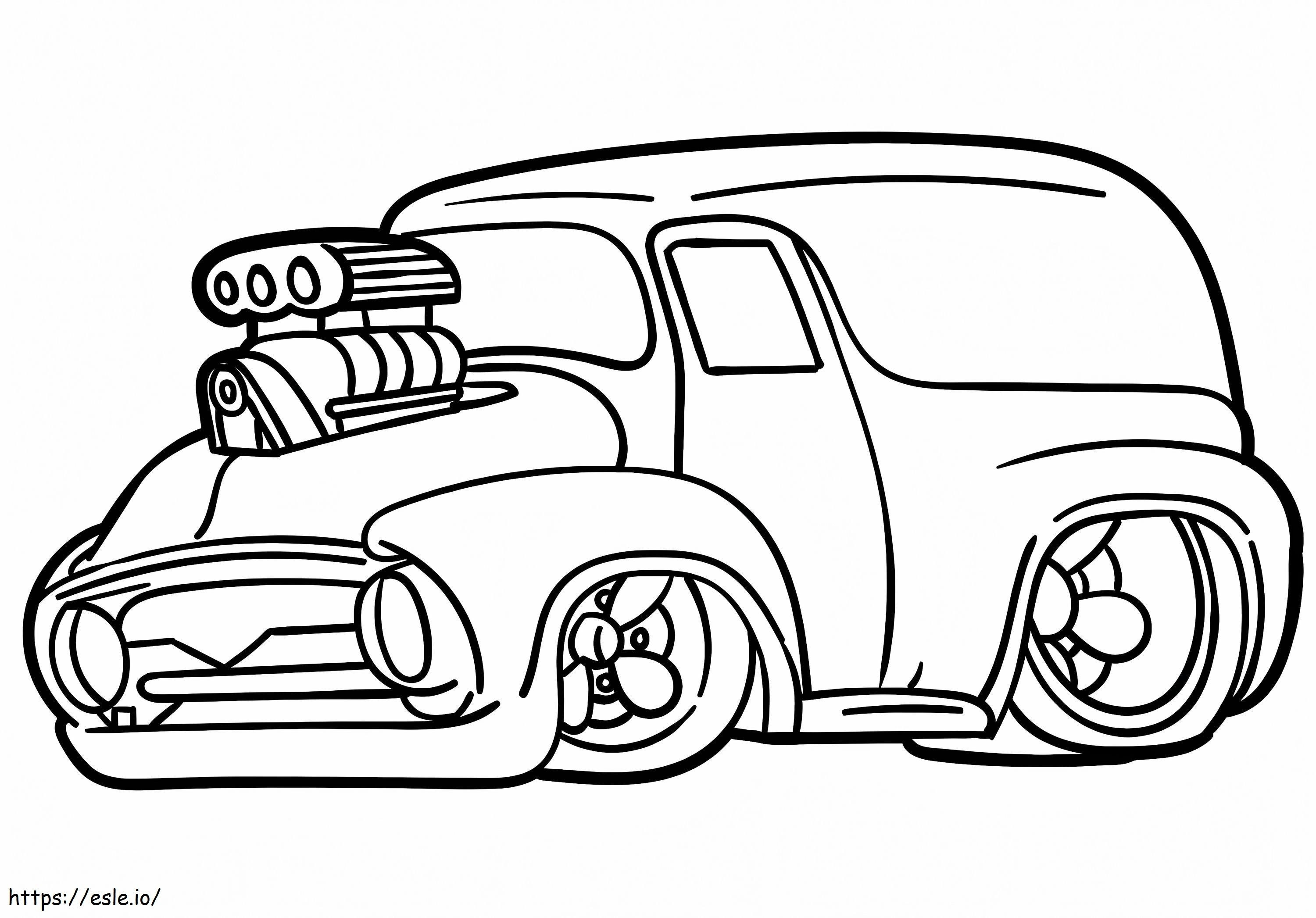 Free Hot Rod Printable coloring page